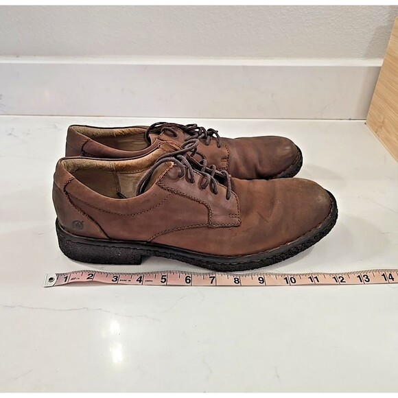 Born Derby Brown Suede Leather Oxford Shoes Mens 12 Dress Casual Comfort Lace Up - Picture 9 of 9